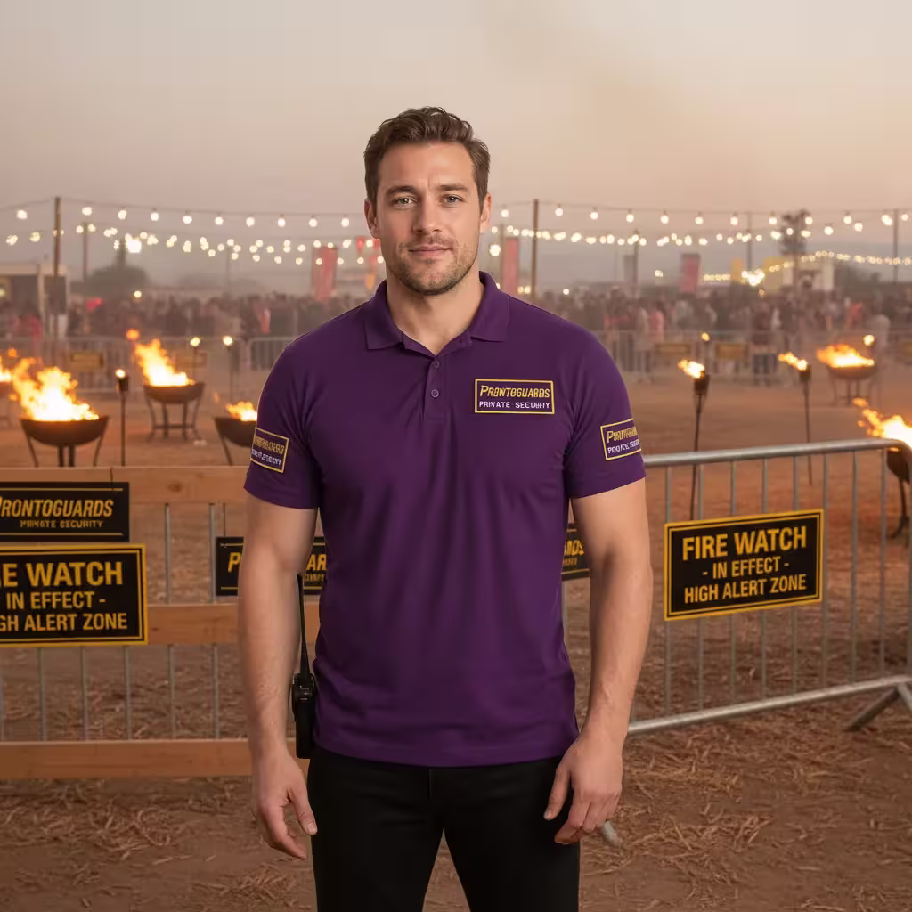 Licensed Fire Watch Security guards on duty in California